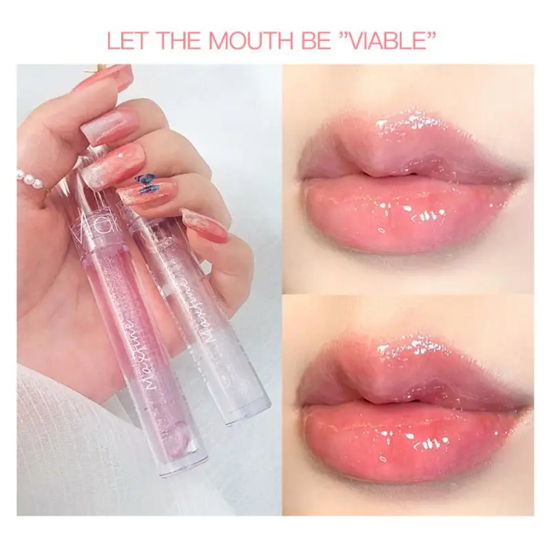 1~10PCS Lip Gloss Transparent Holographic Lip Plumping Shiny Pearl Moisturizer Color-changing Oil Lip Makeup Plumper Nutritious