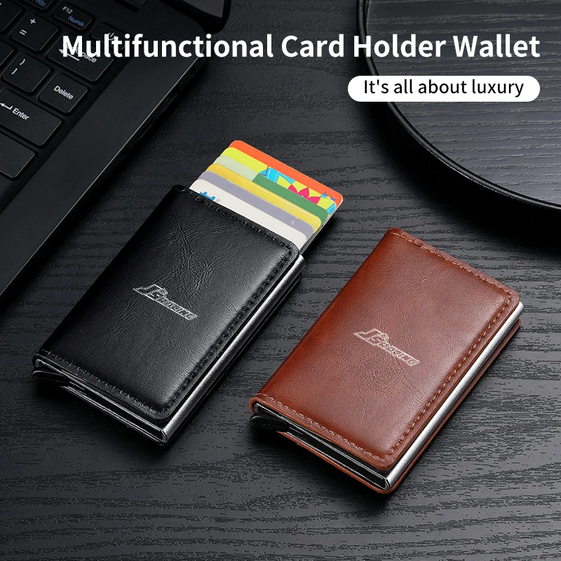 Car Logo Credit Card Holder Bank Card Case Men Women Leather Mini Wallet For Honda Jsrzcing Civic Accord City Vezel CRV Odyssey