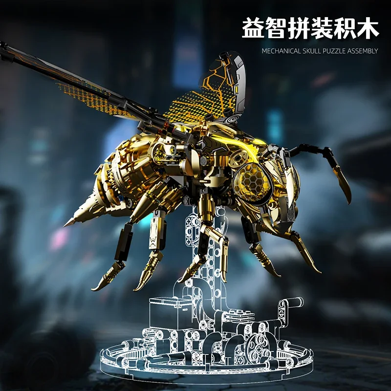 

Новые пчелы, механический зверь, серия животных, строительные блоки, медоносные пчелы, экшн-фигурка, модель для детей и взрослых, забавные игрушки, подарки на день рождения