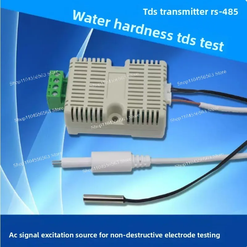 RS485 Online Water Quality Monitor Sensor, 0-4000μS/cm EC & 0-2000ppm TDS Dual Output Transmitter with G1/4 Probe