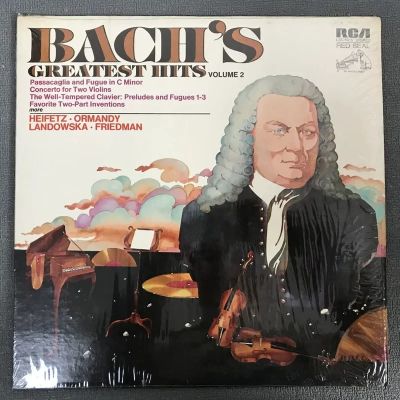 

Signed Bach Average Rhythm Violin Concerto Heifetz Playing LP Vinyl Record for Audiophile Collectors