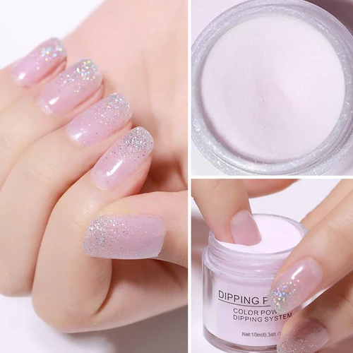 BORN PRETTY 10ml polvo de inmersión para uñas brillo polvo acrílico seco Natural No necesita lámpara sistema de inmersión de cura manicura artística