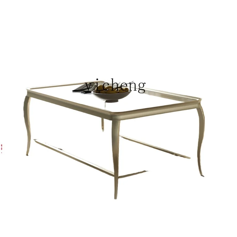 Tqh Light Luxury Coffee Table  Living Room Home Small Tea Table Simple Glass  Sofa Tea Table