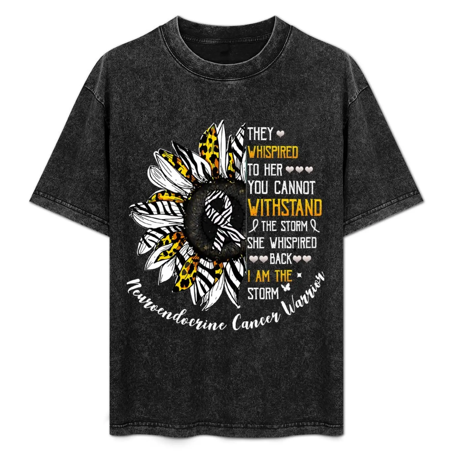

She Whispered I Am The Storm Neuroendocrine Cancer Warrior T-Shirt Athletic Quick Dry T-Shirt for Men