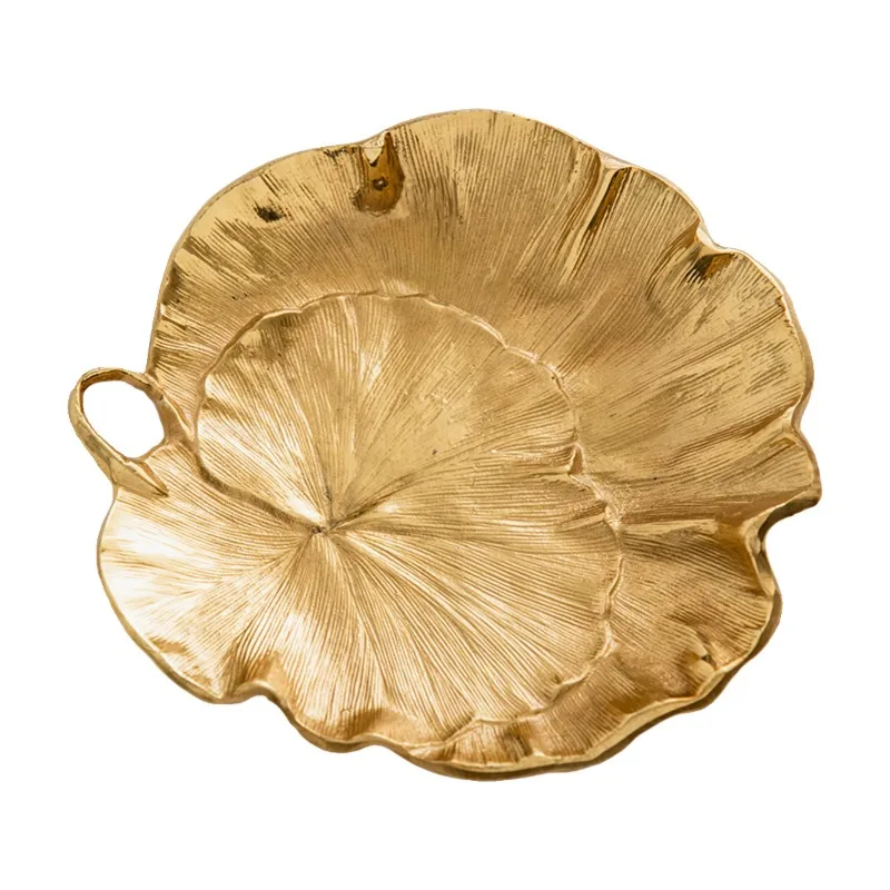 Nordic Brass Butterfly Shape Storage Plate Ornaments Living Room Bedroom Office Snacks Fruit Plate Jewelry Storage Decoration view 5
