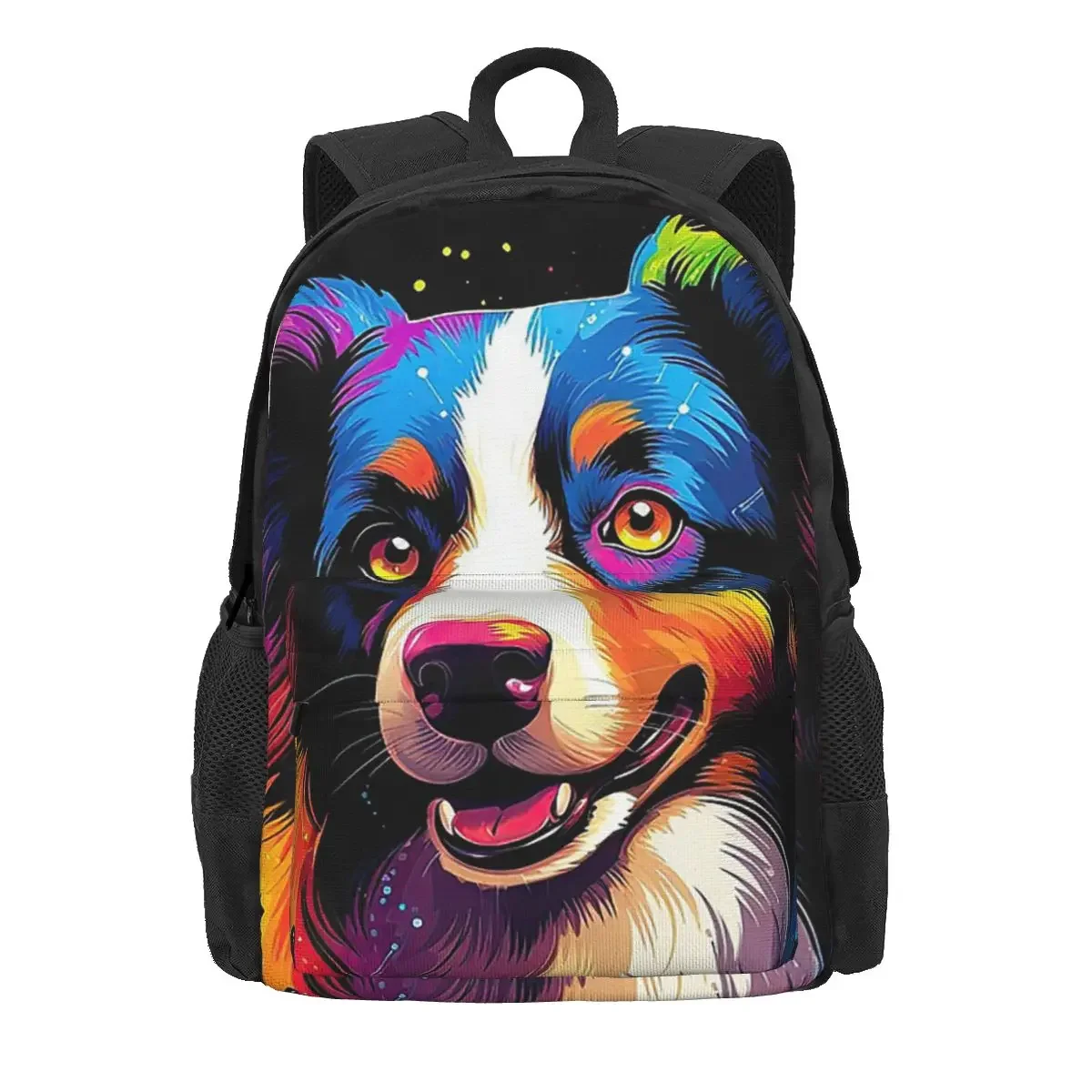 Border Collie Backpacks Boys Girls Bookbag Students School Bags Cartoon Kids Laptop Rucksack Shoulder Bag Large Capacity