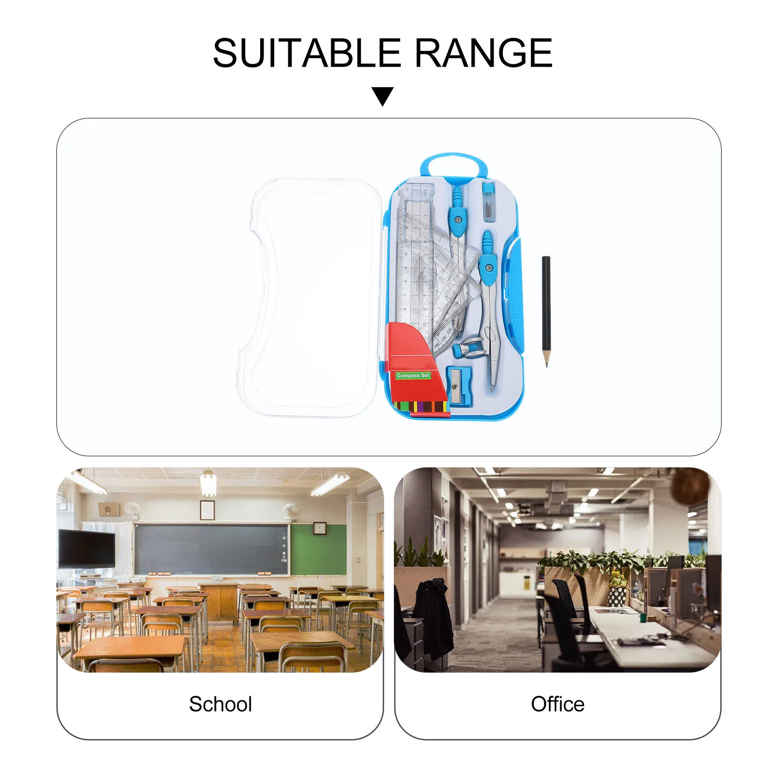 

Drawing and Set Template Ruler Student for Teacher Caliper Multifunctional Drafting Metal
