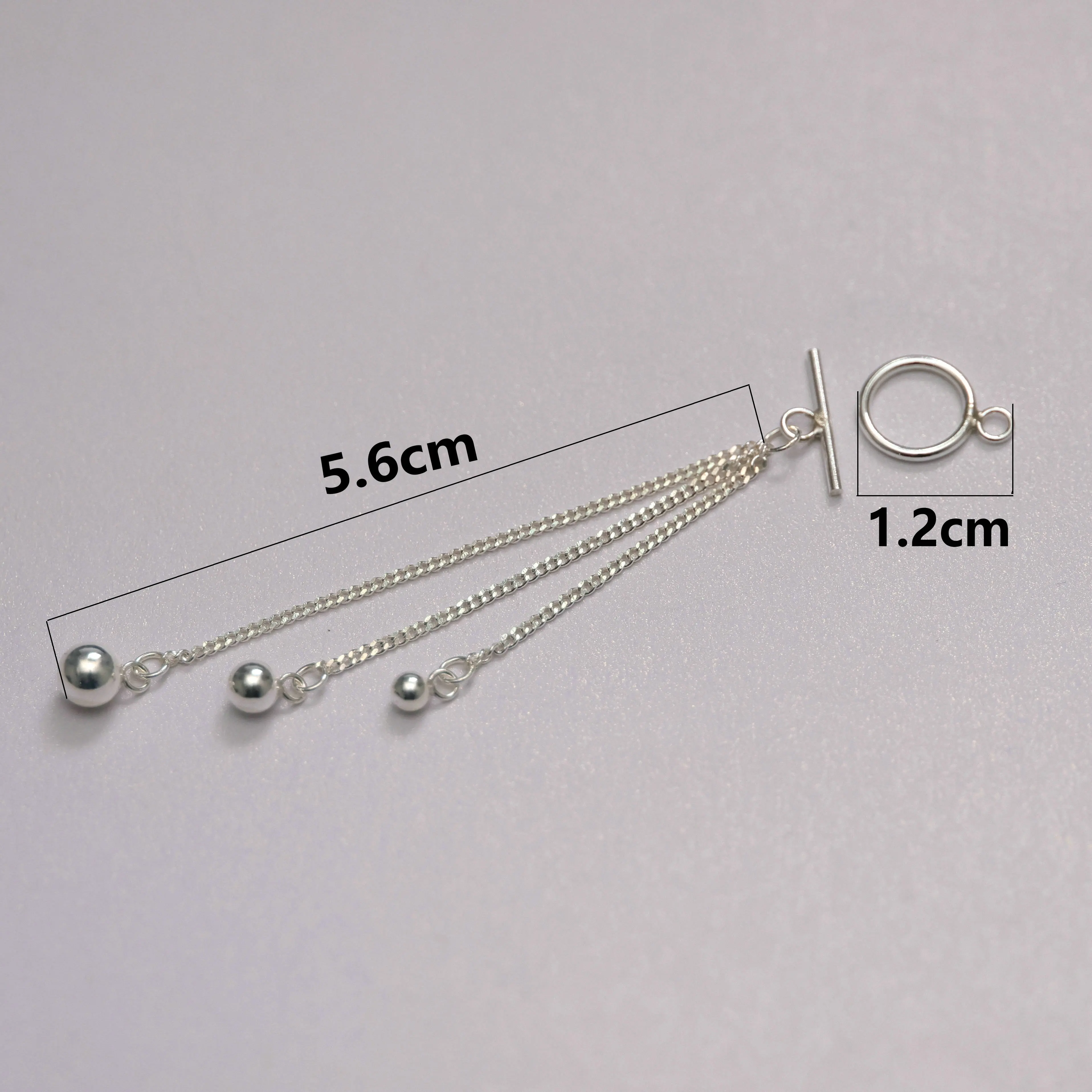 1SET  925 Sterling Silver OT Hook Connector for DIY Fine Jewelry Finding ZD0047 view 2