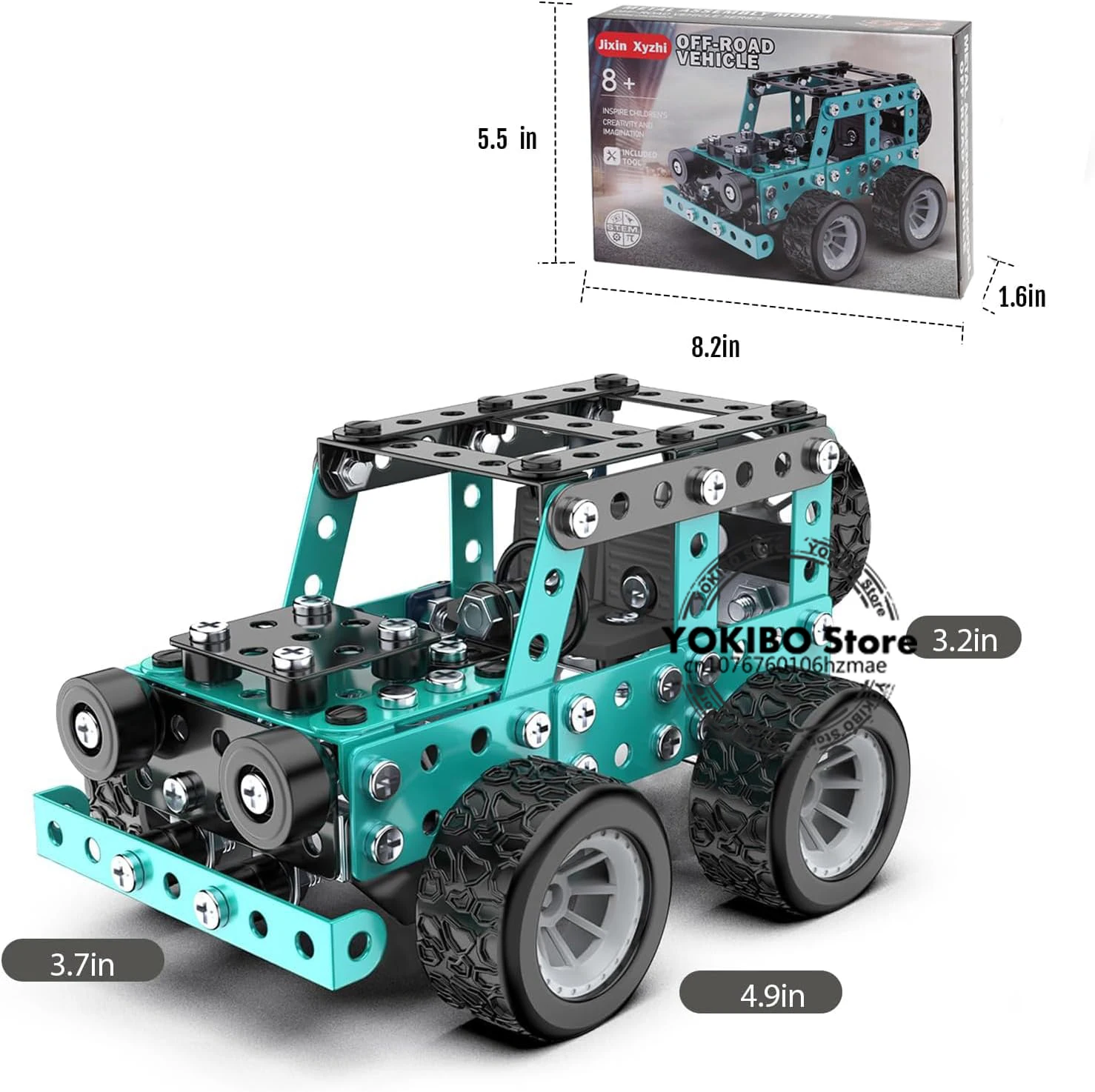 Building Sets Stem Assembly Metal 3-D Puzzle Off-Road Model Car Building Kit Construction Set Toys Parent-Child Interaction Toys