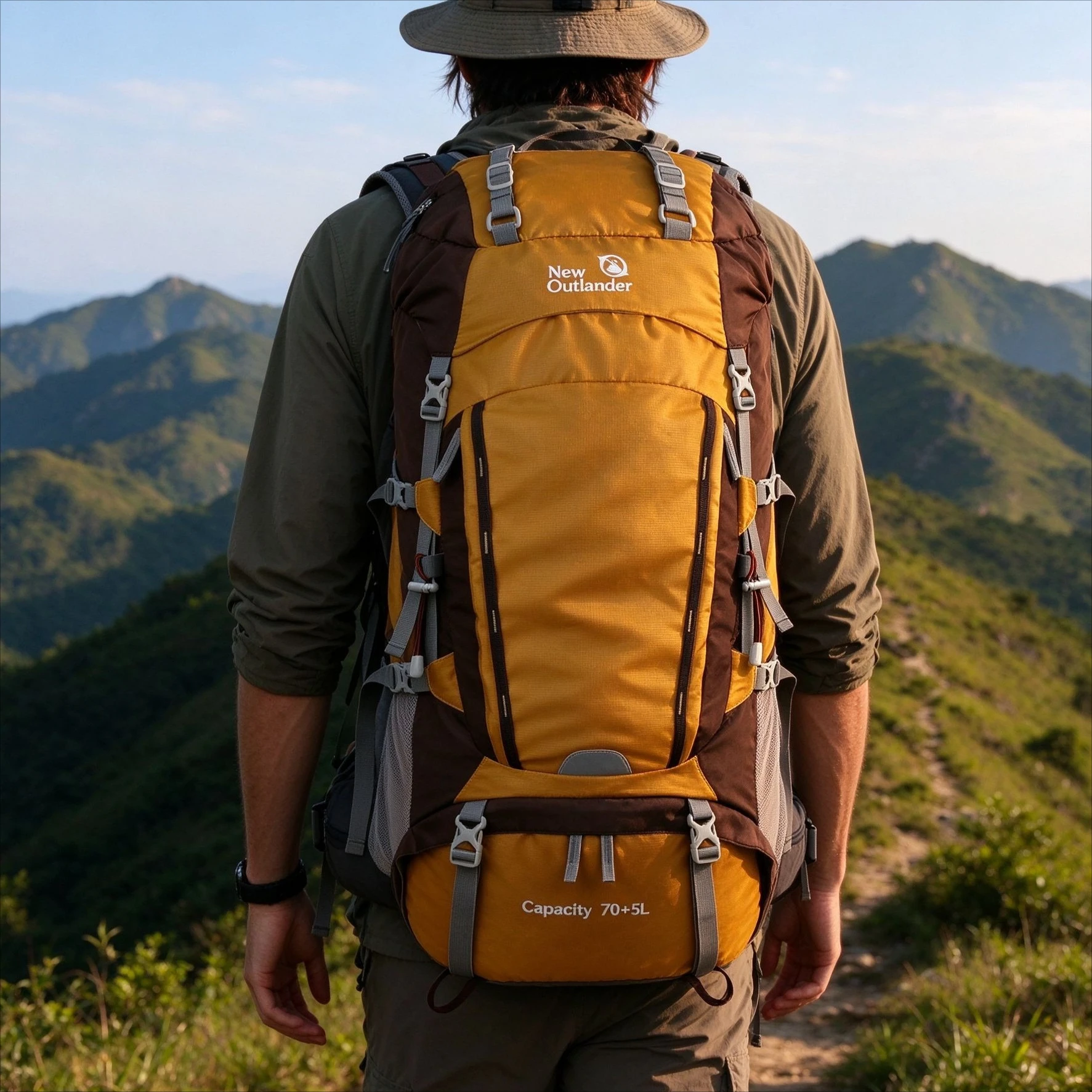 Backpack Large Capacity Foldable Bracket Support Outdoor Backpack Hiking Trekking 75L Sports Bag Outdoor Travel Bag