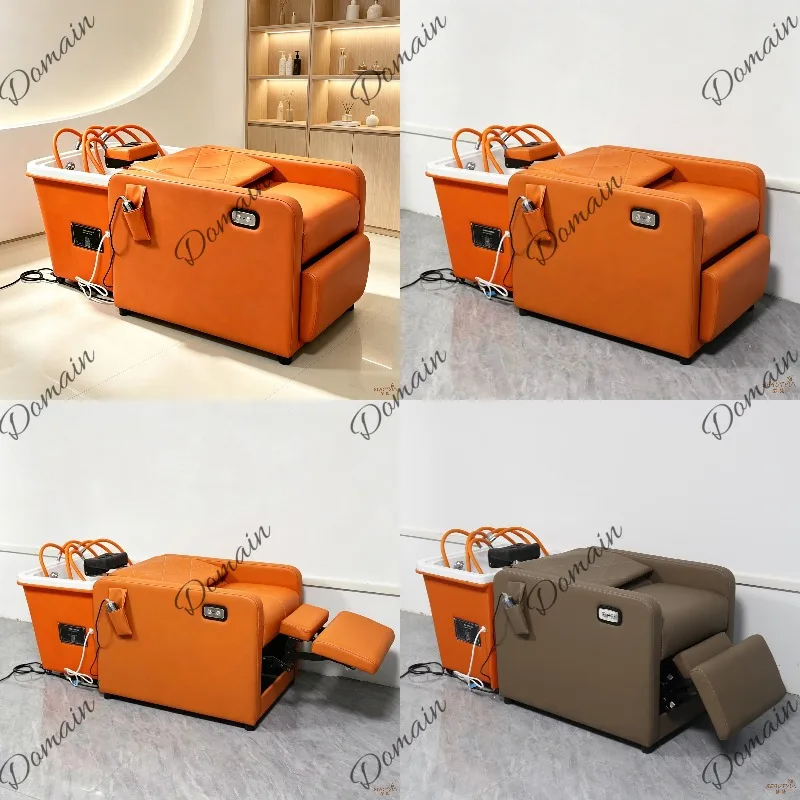 Mobile Head Therapy Basin Constant Temp Water Cycle Ear Cleaning Hair Salon Massage Bed Steam Shampoo