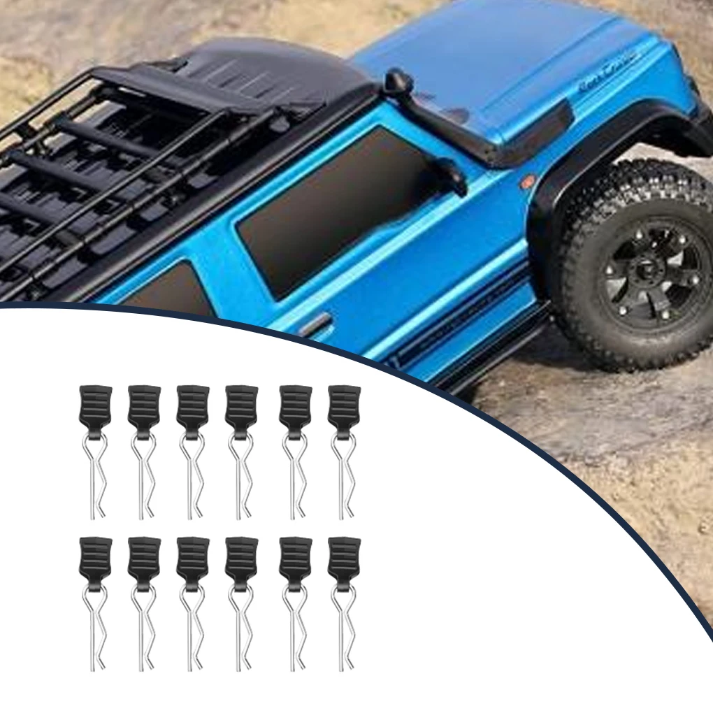 RCGOFOLLOW 1/10 RC Body Clips With Pull Tabs Car Clips R Clips For /14 MJX Hyper Go Car Clips R Clips Secure