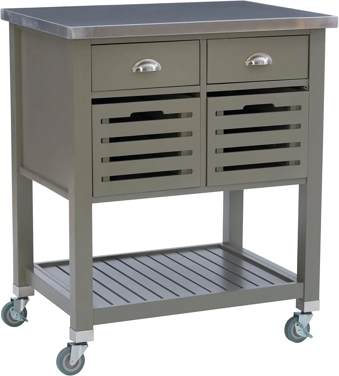 

Linon Hudson Gray Kitchen Cart