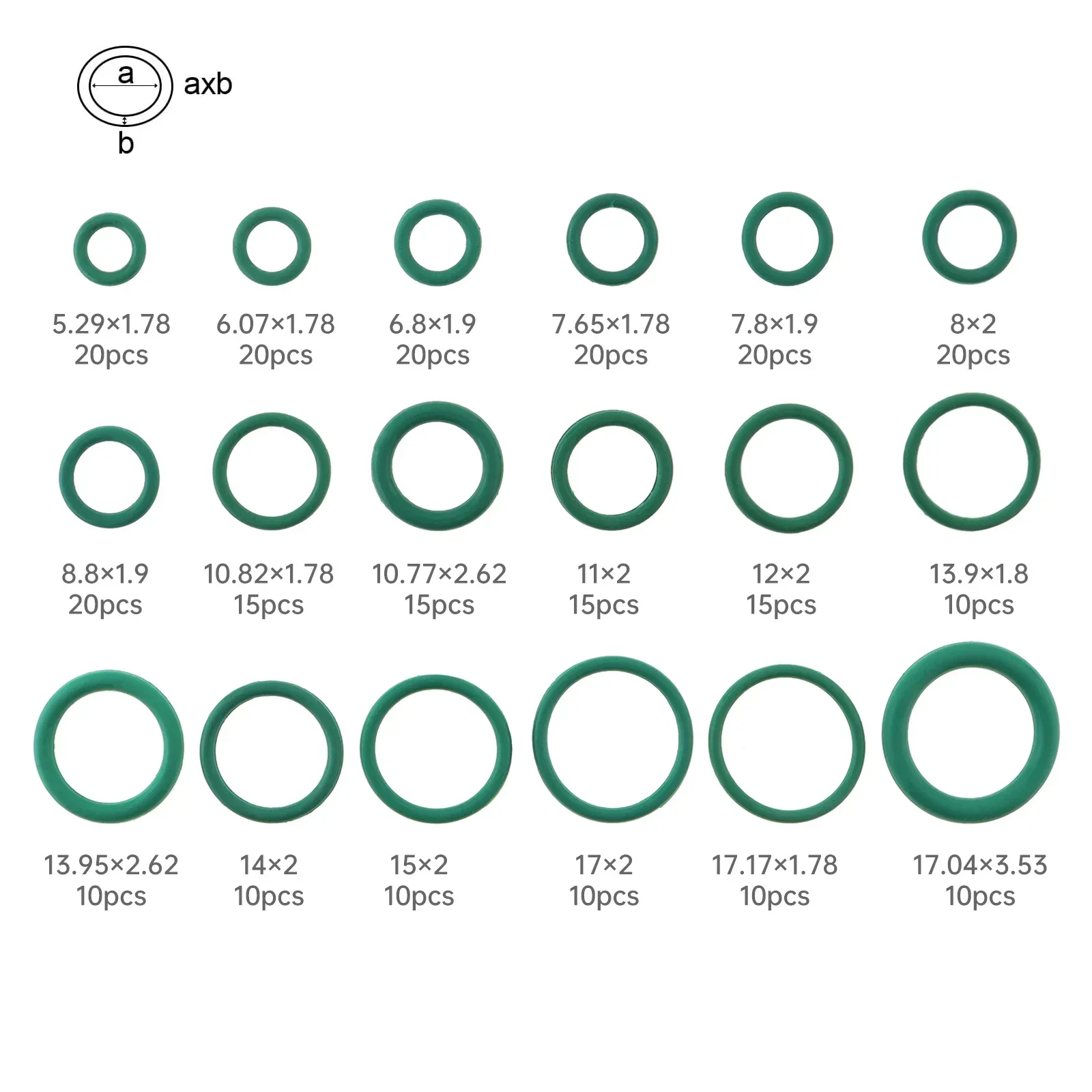 270pcs Automotive Air Conditioning O Ring Set Seal Kit Rubber 100pcs AC Valve Core R12 R134a Car Auto Refrigeration Line Repair