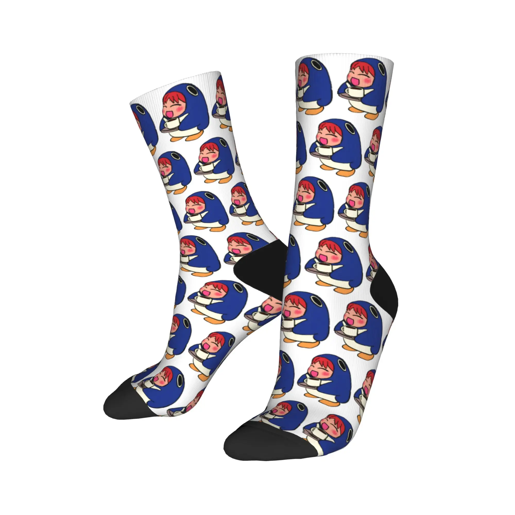 Azumanga Daioh Socks I draw cafe penguin suit Printed Stockings Anti Sweat Couple Socks Comfortable Autumn Kawaii Climbing Socks