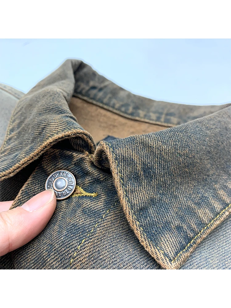 2025秋冬 レディースデザイン アメリカンレトロ デニムジャケット トムボーイ 2000年代 Y2K オーバーサイズ アウター メンズ新作 原宿ファッション トレンド