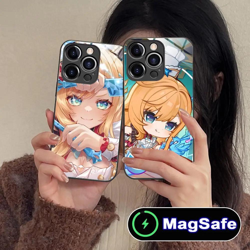 

Чехол для телефона Game GI Escoffier для iPhone 17 16 15 14 13 12 11 Air Pro Max Plus Mini MagSafe, стеклянный, цветной, люксовый