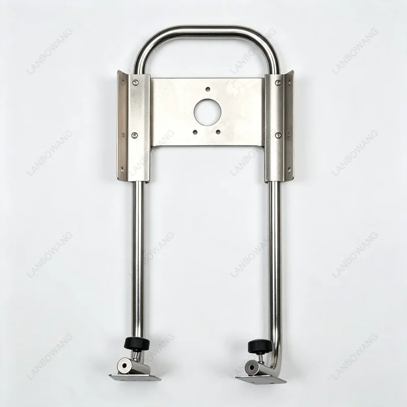Stainless Steel Outboard Motor Steering Control Console, Front Direction Bracket for Inflatable Rubber Assault Boat Simple