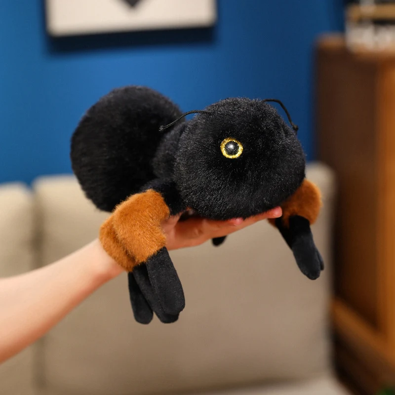 12/20CM Simulation Spooky Ants Plush Toys Soft Stuffed Insect Doll Lifelike Ant Toys Sofa Pillow Creative Children Birthday Gift