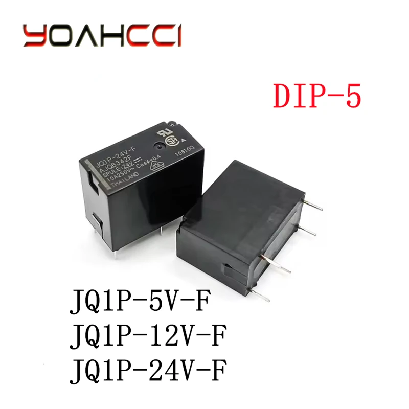 5-10PCS/Lot JQ1P-24V-F 、JQ1P-12V-F 、JQ1P-5V-F DIP-5 New Original Power Relay AJQ6342F、AJQ6341F、AJQ6349F JQ1P-24V、 JQ1P-5V