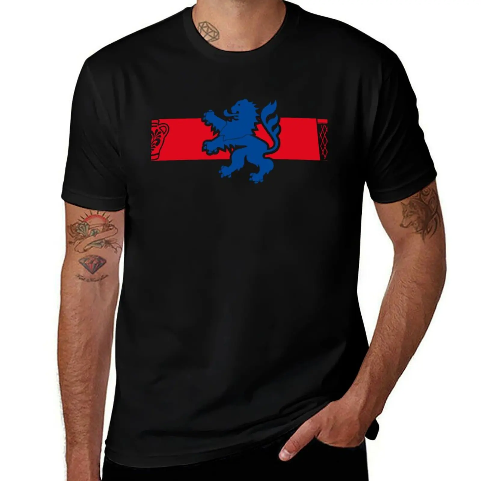 HESSEN L?WE with markings and ribs T-Shirt Work Wear Breathable Tee T-Shirt
