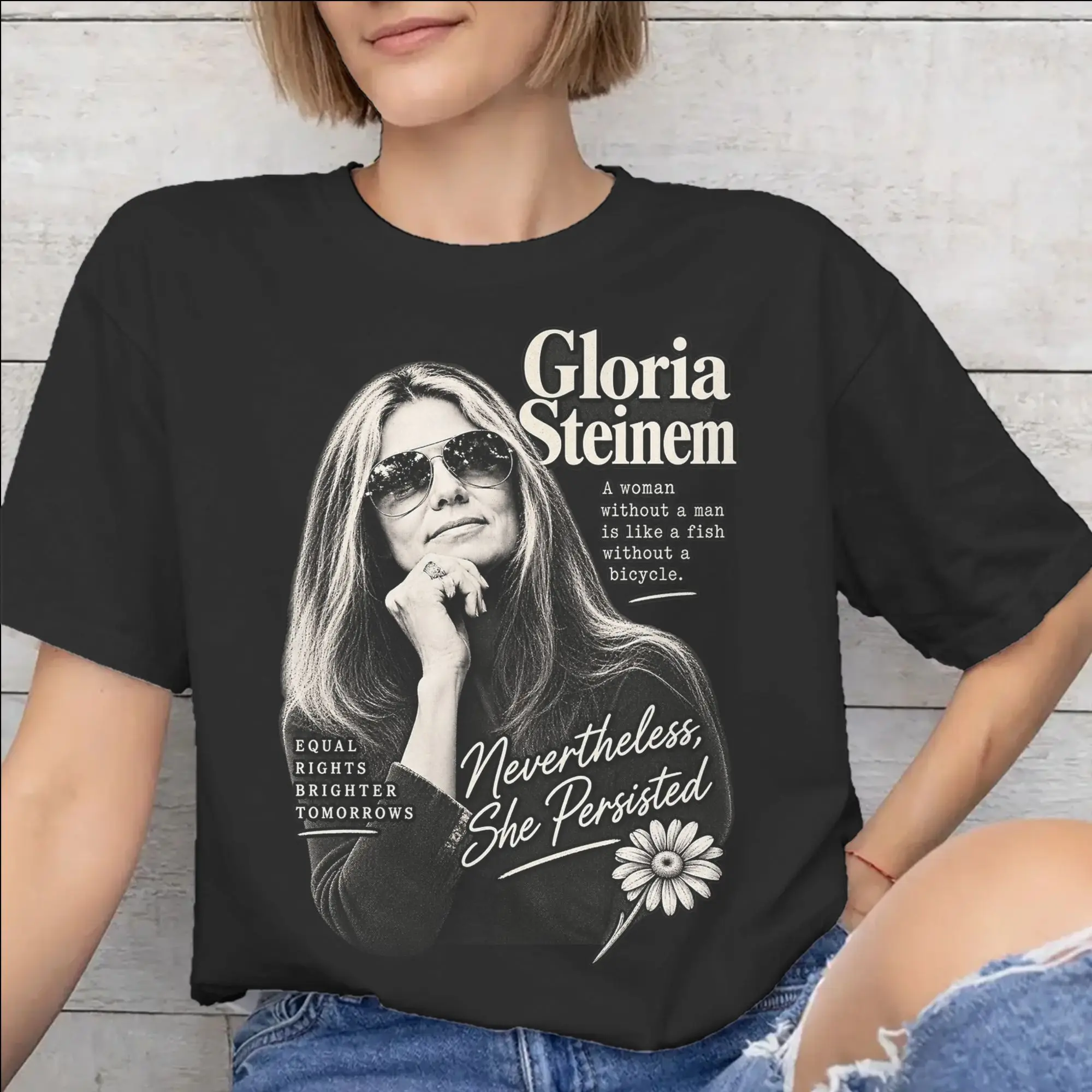 RIP Gloria Steinem  Merch Men Women T Shirt Pure Cotton Tee Graphic Printed  T-shirt Clothing