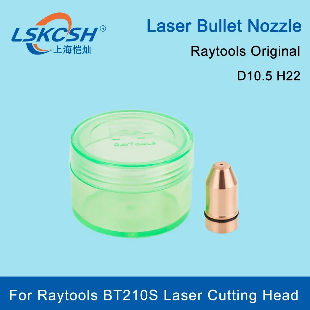   10 unids/lote Raytools boquilla de bala Original de doble capa D10.5H22 para corte Lasermech cabezal láser Raytools BT240S