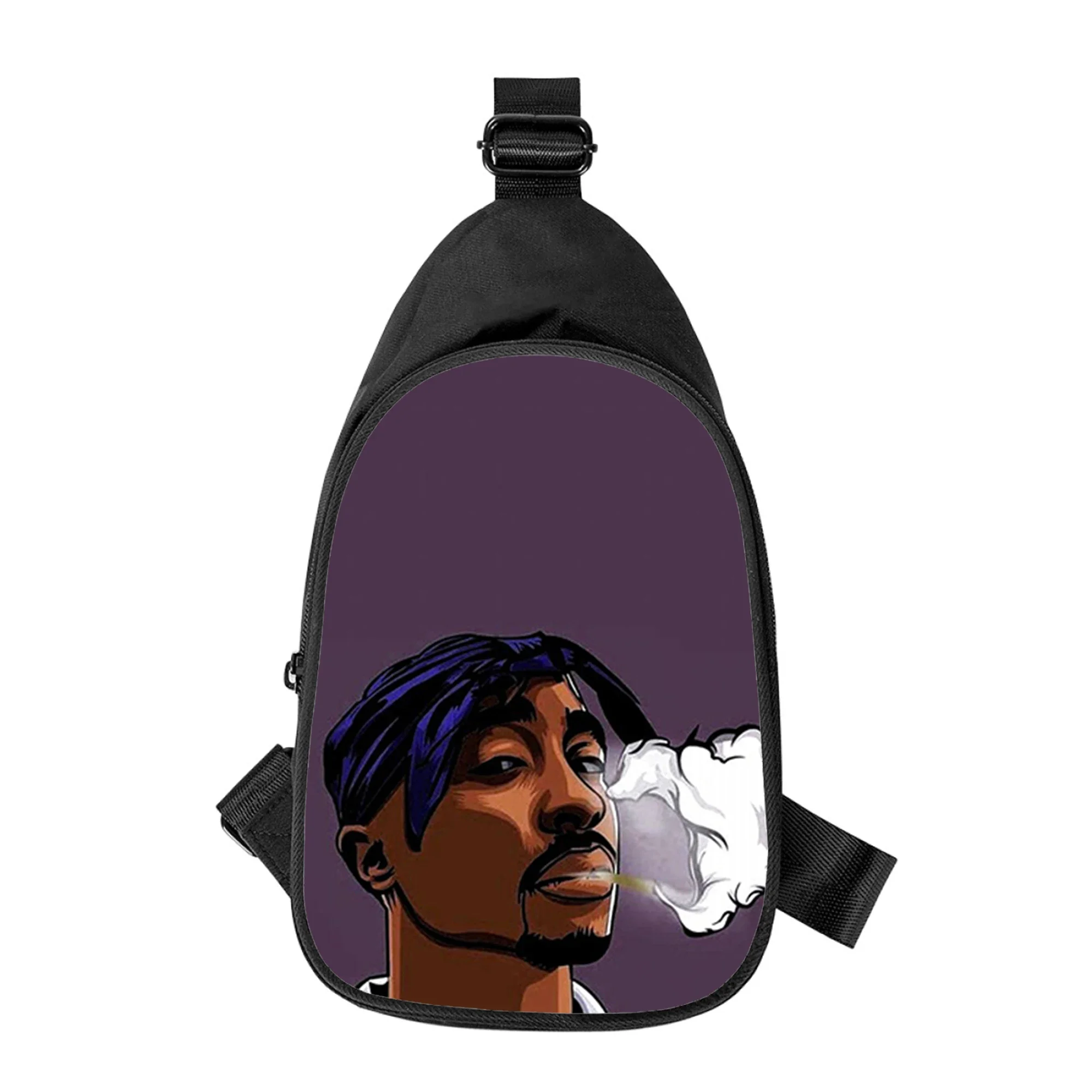 Bolso cruzado de pecho con estampado Tupac para hombres y mujeres, bolso de hombro, paquete de cintura escolar para marido, Rapper 2pac, nuevo