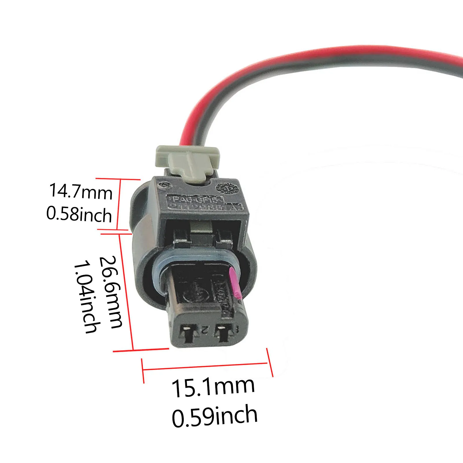 2Pcs For Audi VW Seat Skoda Fuel Injector Connector Sensor Prewired Harness Plugs Replacement 4F0973702 1-1718643-1 0-2112986-1