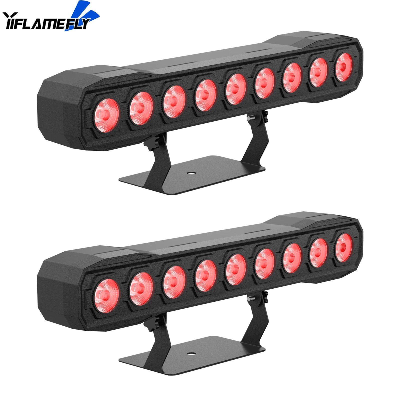 

Yiflamefly 2 шт. 60 Вт 9 светодиодов RGBW Lights Wash Light 1-20 Гц стробоскопический эффект DMX512 8CH/4CH для рождественского ночного клуба, дискотеки, свадебного бара