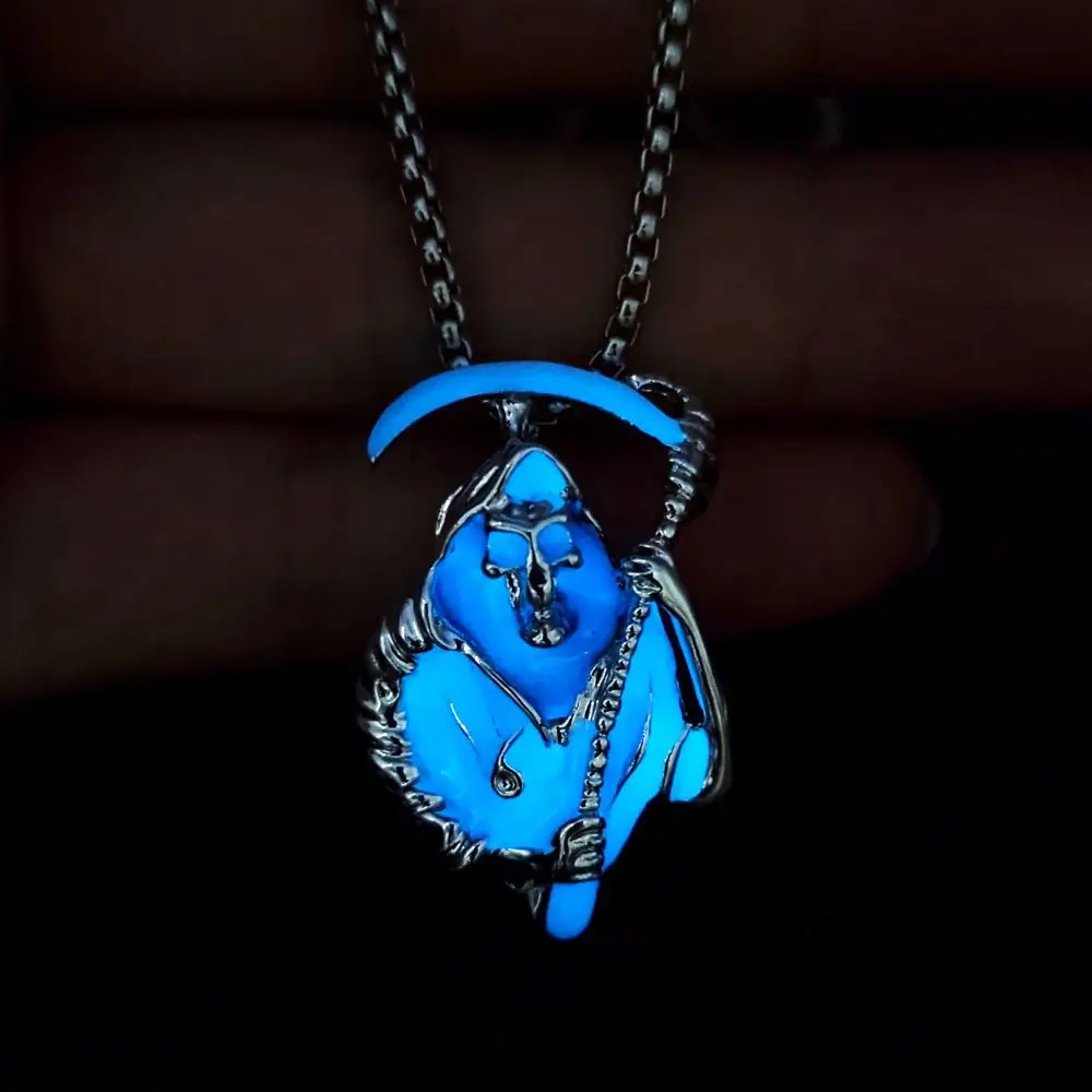 اليابان وكوريا الجنوبية التجارة الخارجية الجديدة هيكل عظمي الموت المنجل مضيئة قلادة بارد الاتجاه الاستبداد شخصية مضيئة #3