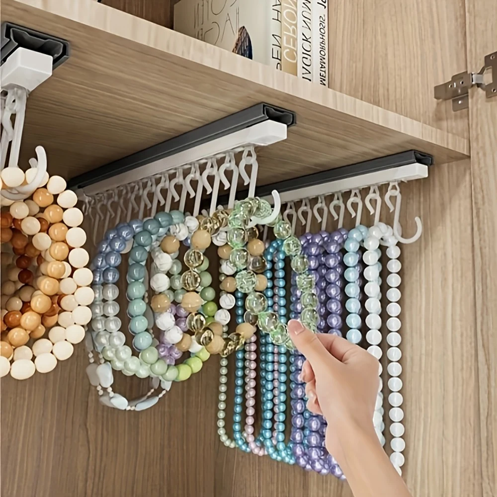 Jewelry Holder Shelf Jewelry Display Rack Wall-mounted Jewelry Storage Device Bracelet Necklace Rack Watch Key Storage Rack