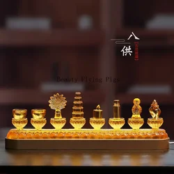 Resin Home Decor Household Buddhist Utensils Desktop Decoration of Buddhist Temple Azure resin Handicraft Feng Shui Accessories