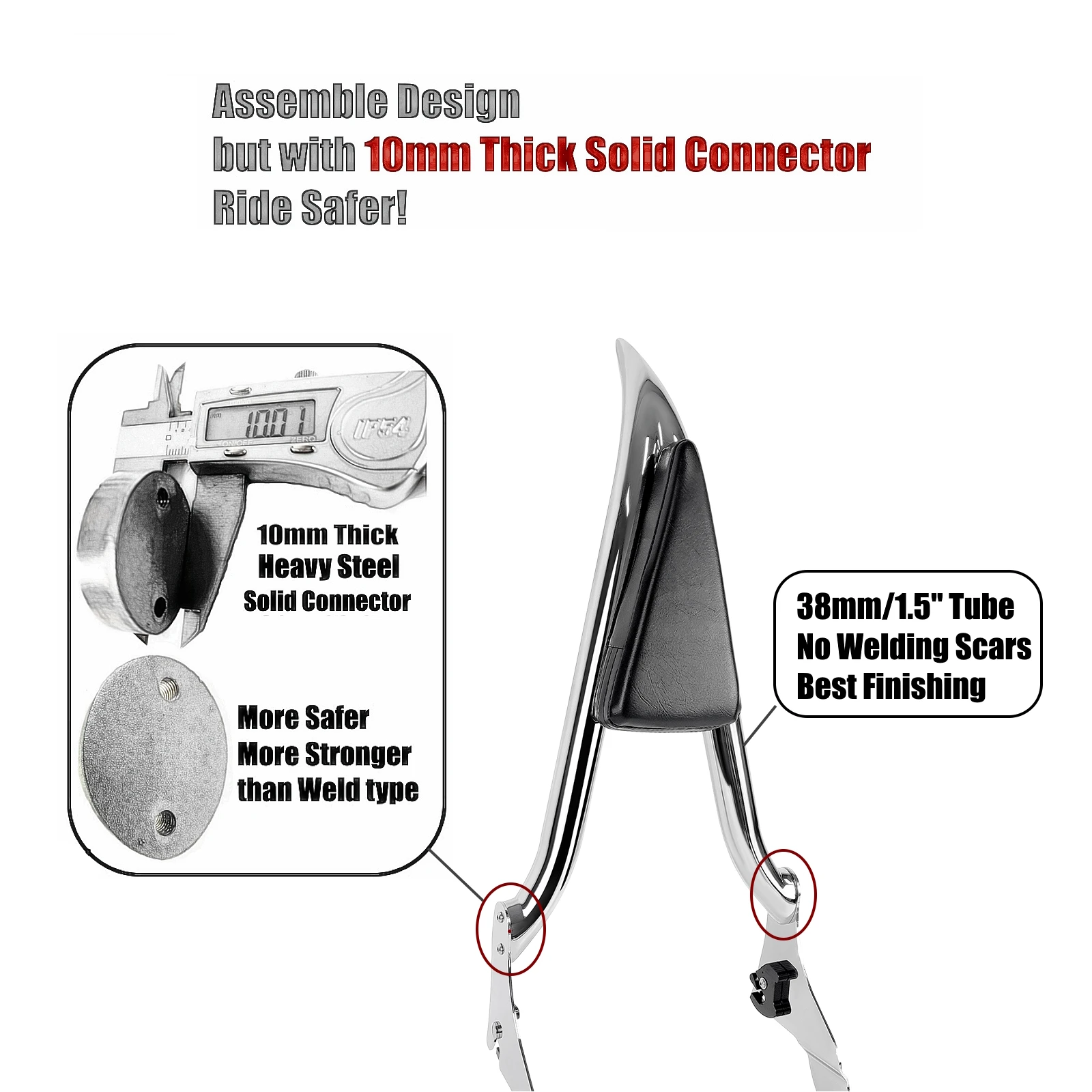 Motorcycles Accessories For Harley Softail 18-25 Sport Glide Low Rider Motorcycle Backrest Passenger Sissy Bar With Luggage Rack view 2