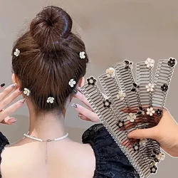 New Broken Hair Finish Headbands Headwears Sweet Pearl Metal Long Hair Comb Clips for Women Hair Accessories Children's Hairpins