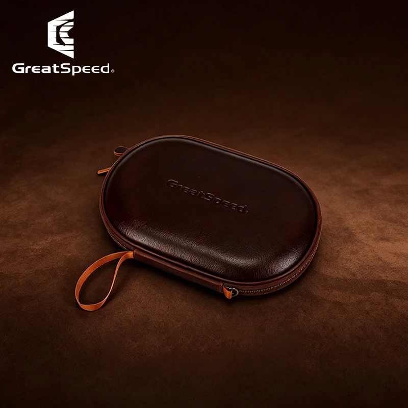 Top-grain Leather Table Tennis Sports Bag High Quality Real Leather Table Tennis Racquet Storage Cover Athlete Table Tennis Box view 6