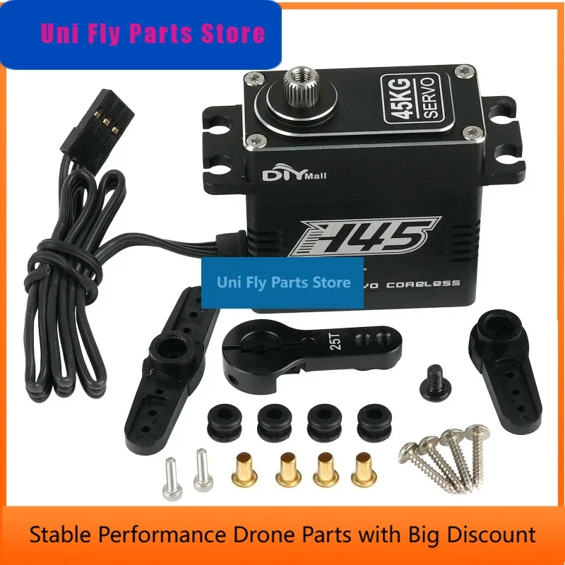 UniFlyOriginal Waterproof 45KG Aluminum Case Digital Metal Gear HV Coreless Servo 180/270/360 For 1/8 1/10 RC Car Truck Crawler