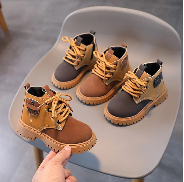 New 2024 Autumn Winter Baby Boots Toddler Fashion Ankle Boots Kids Shoes Boys Girls Snow Boots Children Soft Non-slip Short Boot