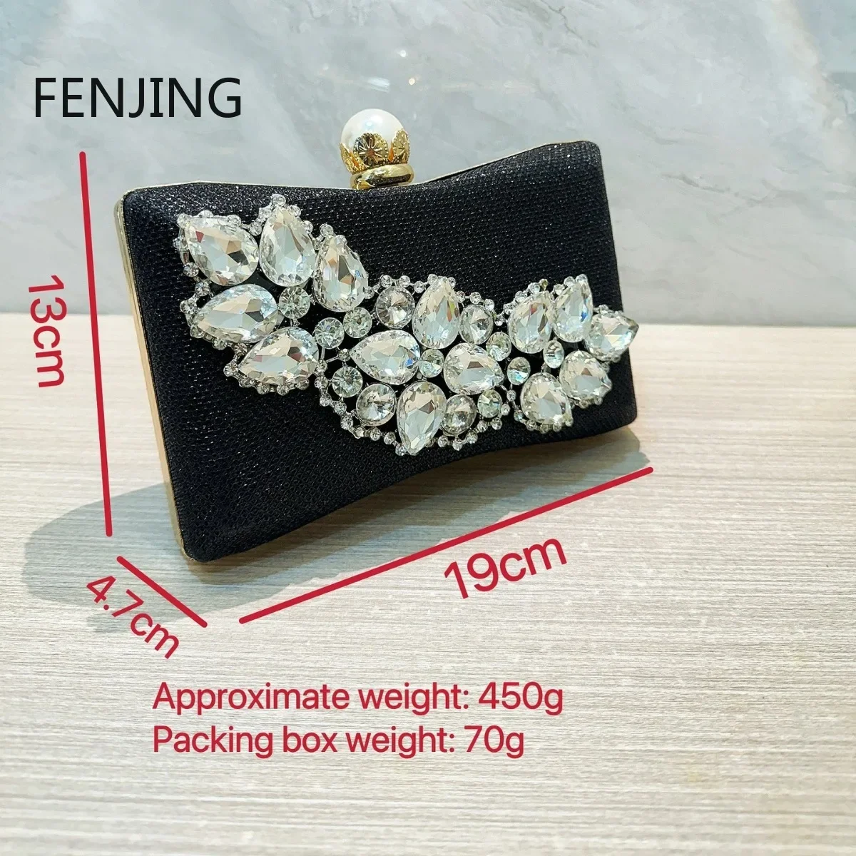 Glass Rhinestone Handbag Wedding Birthday Banquet Evening Bags Women Gold Party/Dinner Clutch Chain Shoulder Bags 2024 Pouch