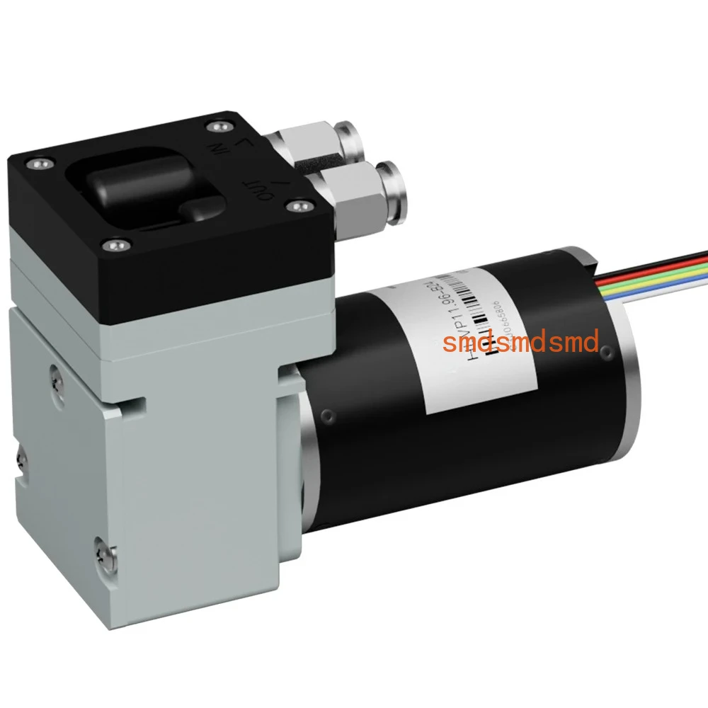 8.5L/min HLVP11.96 Diaphragm Vacuum Pump DC24 Brushless Air Pump Positive Pressure 0.25Mpa, PWM Control, for Gas Analysis