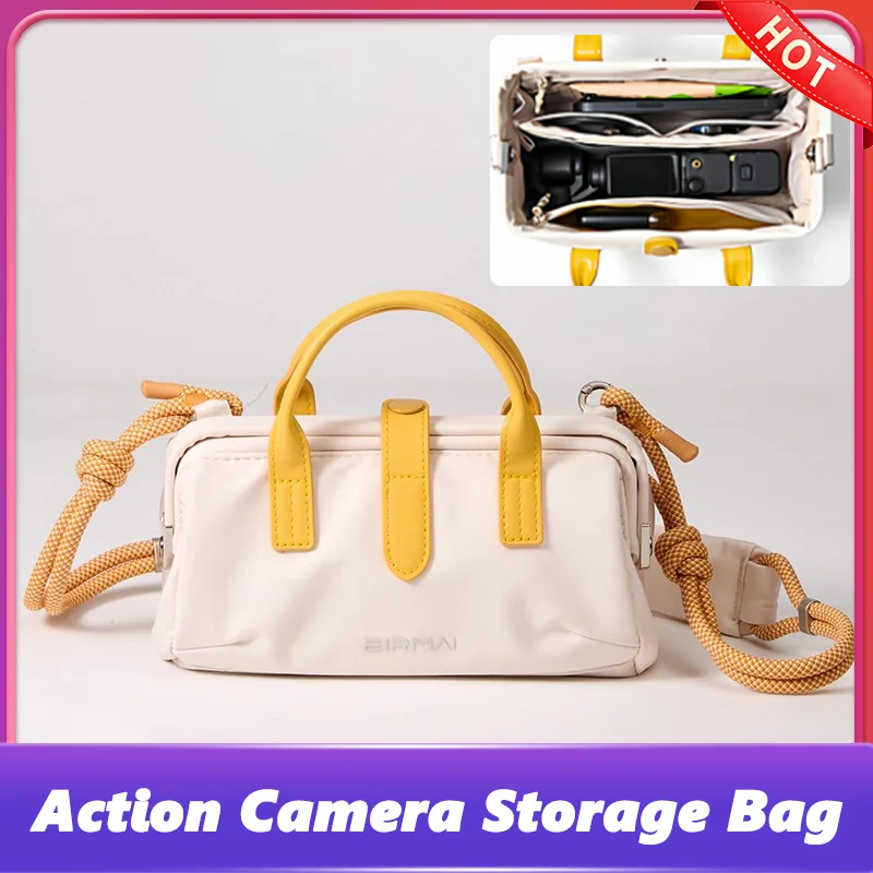 

Мягкая сумка для хранения портативной камеры GRT для DJI Osmo Pocket 3 2 Insta360 GoPro 13, защитный чехол, аксессуар для экшн-камеры