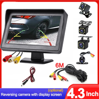 Easy Installation 4.3Inch Rear View Camera Monitor Screen Reversing Camera for Car Parking Parking System Camera for Vehicle