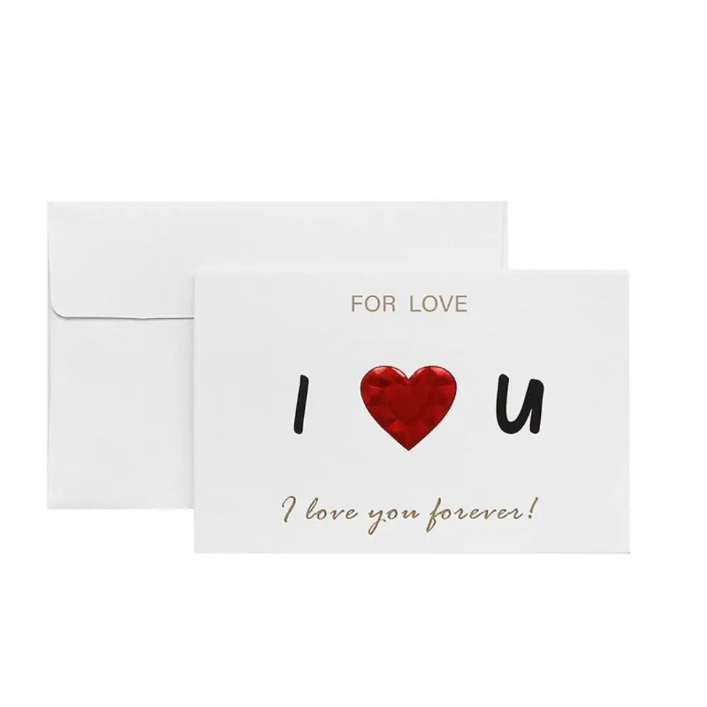 Message Card I Love You Love Greeting Cards Handmade Festival Heartbeat Postcard Blessings Paper Wedding Invitation Thanksgiving