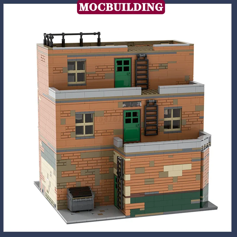 MOC City Street View Architecture Modular Pub Model importer, Night Assembly Collection Series, Toy Gifts