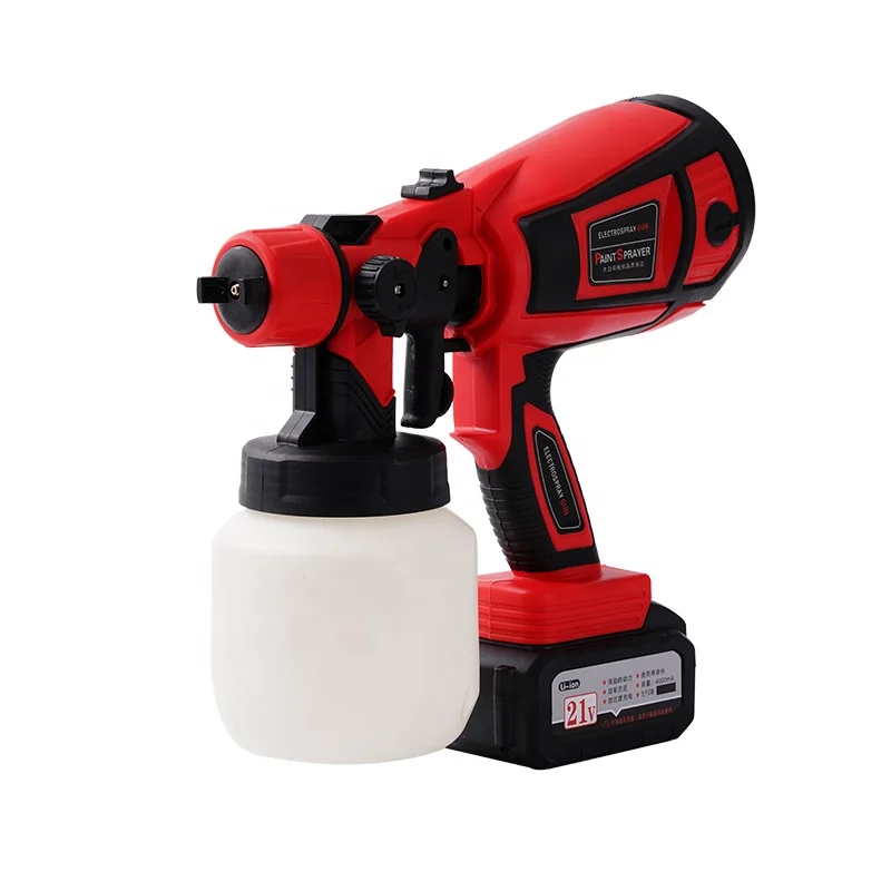 

Cordless Portable Electric High Pressure Spray Paint Gun Plastic 6 Month 32000min Hot Sale Affordable Even Spraying 800ml 550W