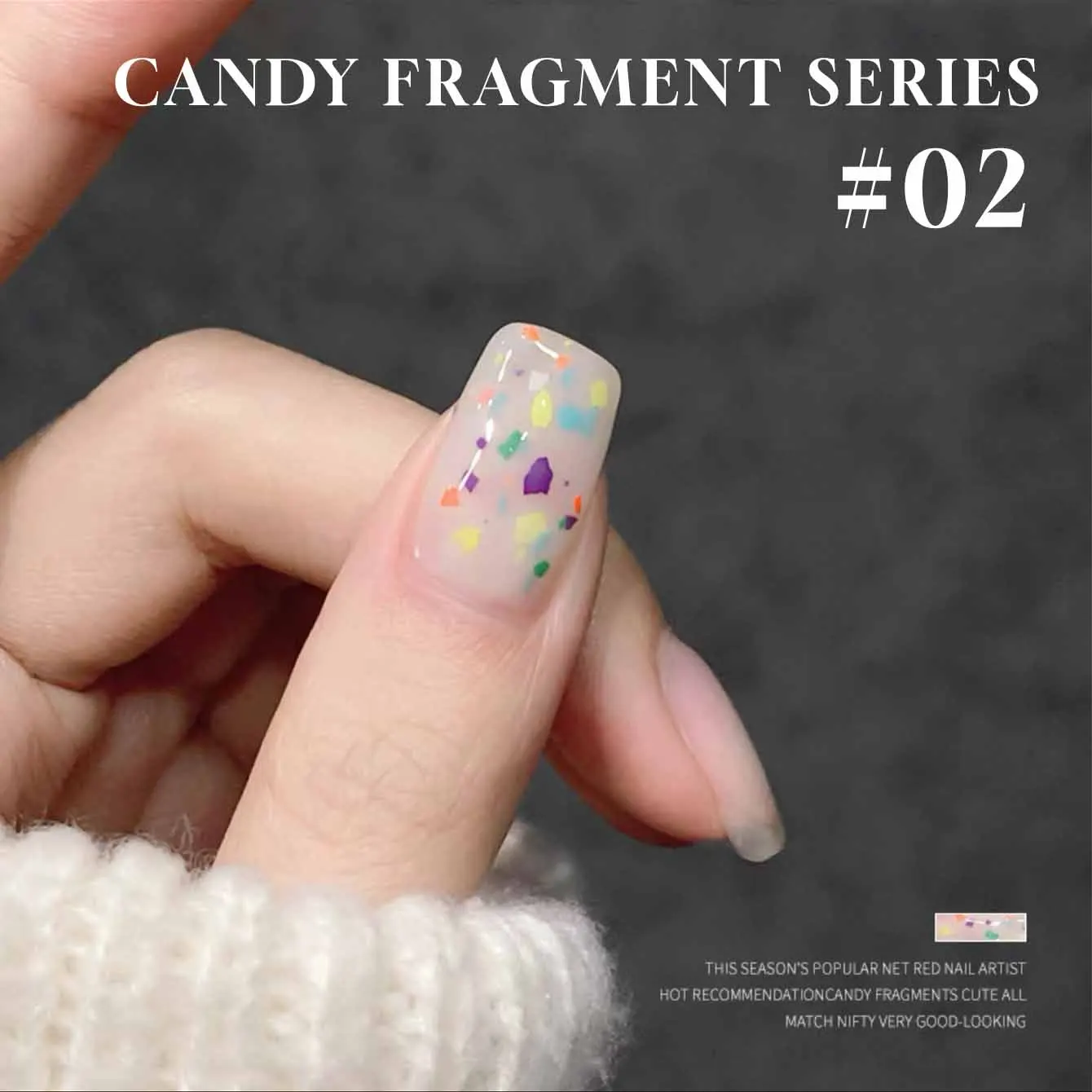 MIANEL 1-16pcs 12ML Summer Top Selling Japanese Candy Fragments Gel Nail Polish 2025 New Popular Macaron Sequins Nail Polish