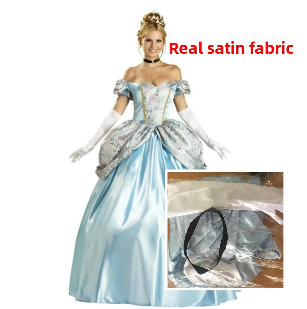 

Костюм суда на Хэллоуин, синий принц Доктор Фея Т Золушка, длинная юбка для косплея, женский традиционный этнический сценический костюм