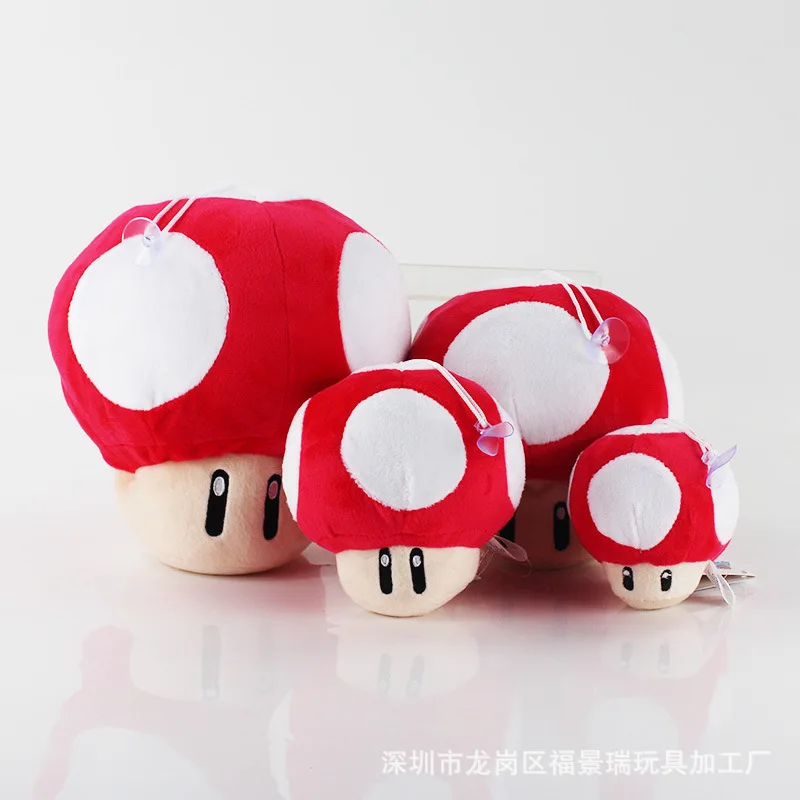 Super Mario Mushroom Plush Dolls Cartoon Anime Figure Soft Stuffed Multiple Sizes Pendant Toys Classic Game Toy Collection Gift