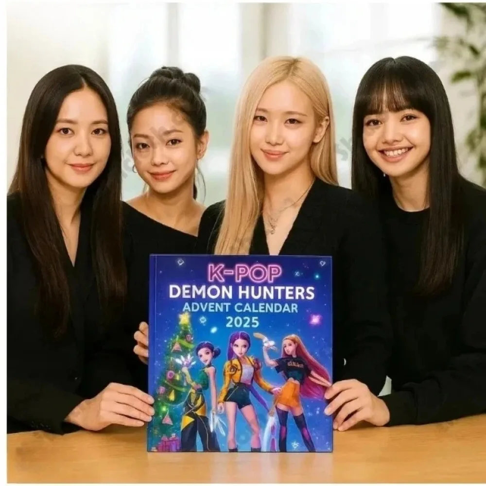 2026 السنة الجديدة Kpop الشيطان الصيادين تقويم القدوم رومي ميرا زوي النمر أنيمي الشكل عيد الميلاد العد التنازلي روك والمعادن هدية #3