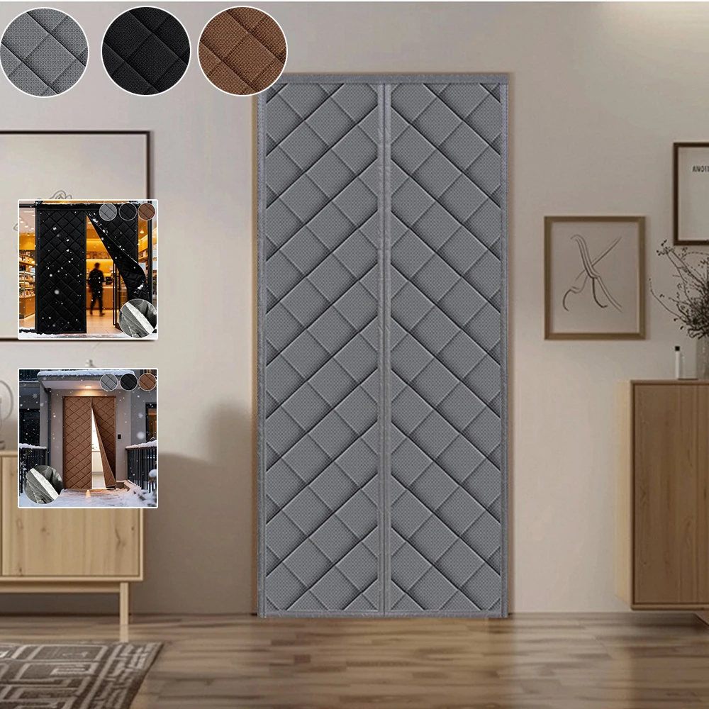 Winter Door Curtains for Doorways Self Absorbing Cotton Home Thickened Thermal Insulation Partition Curtains Cold Curtains 커튼